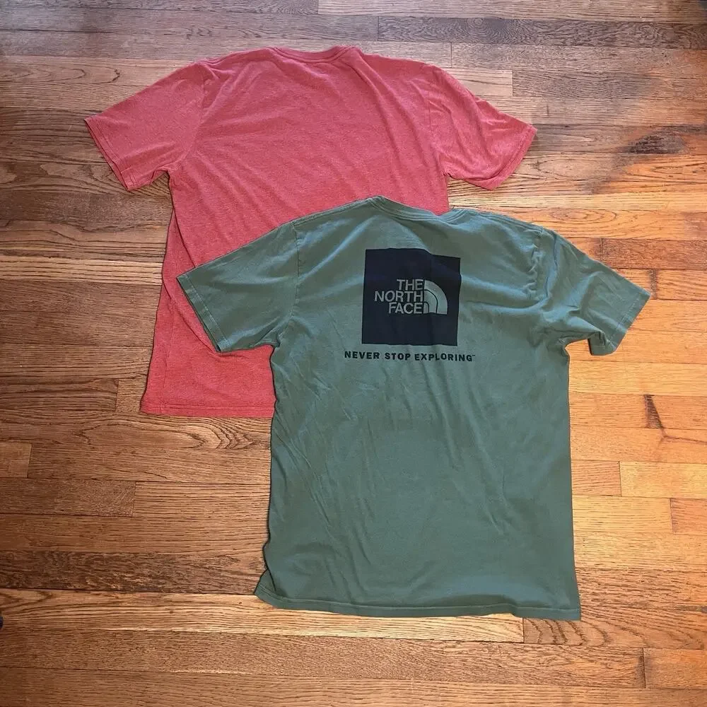 The North Face Shirt Standard Fit Cotton T-Shirt Lot Mens 2 Large Short Sleeve